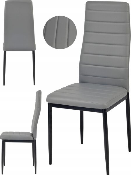 Ekspand | Čalouněná židle LR-1494 - šedá - ergonomická, moderní design, vysoce kvalitní koženka
