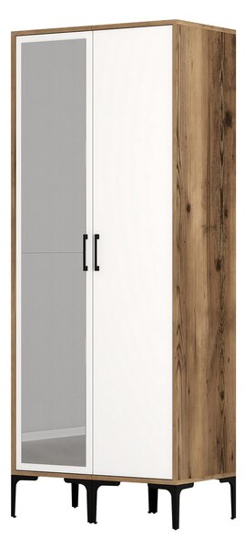 Šatní skříň Kiara RS (ořech + bílá). Akce -23%