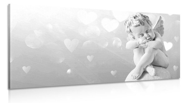 Obraz černobílý andílek