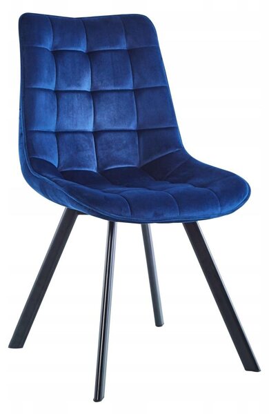 Furnitex Židle J265 Sametové Čalounění Modrá Barva