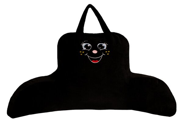 BELLATEX Polštář - opěrka na čtení s výšivkou Černá 50x100 cm