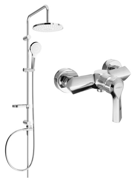 Mexen Erik sprchový set s dešťovou sprchou a sprchovou baterií Sabre, chromová, 72140205-00