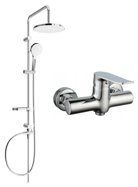 Mexen Erik sprchový set s dešťovou sprchou a sprchovou baterií Pecos, chromová, 72740205-00