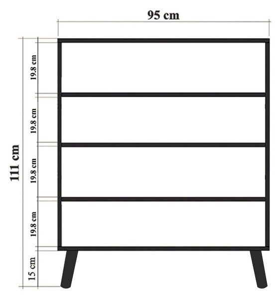 Skříňka Maluxe (vícebarevná přírodní). Akce -24%