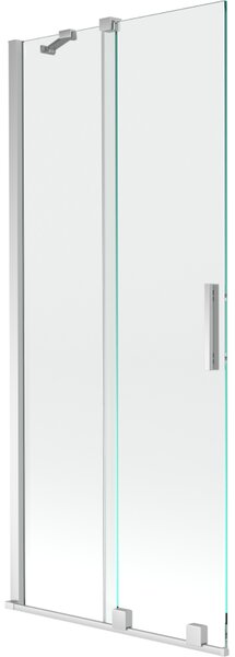 Mexen Velar, 2-křídlová posuvná vanová zástěna 80 x 150 cm, 8mm čiré sklo, chromový profil, 896-080-000-01-01