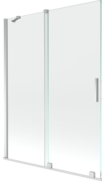 Mexen Velar, 2-křídlová posuvná vanová zástěna 130 x 150 cm, 8mm čiré sklo, chromový profil, 896-130-000-01-01