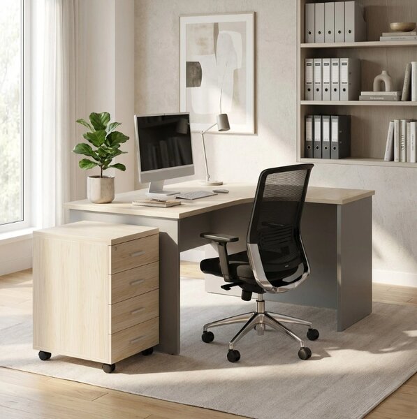 Rauman Simple Office zásluvkový kontejner 40 x 48 cm, 4 zásuvky Barva: Bříza