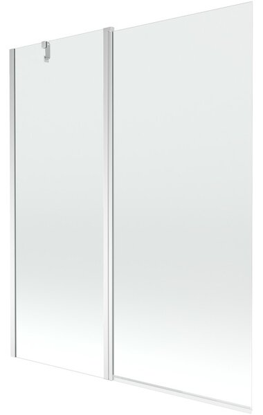 Mexen Flip vana paravan dvoukřídlý 140 x 150 cm, transparentní, chrom - 894-140-101-01-00