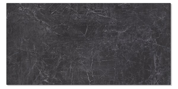 DELIFE Jídelní stůl Edge 200x100 cm keramika Laminam® Nero Greco antracitová středová podnož kříž černá