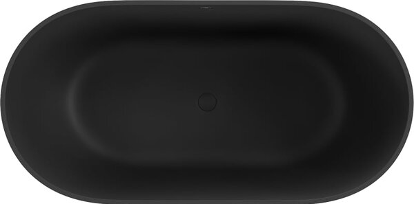 Mexen Rimini volně stojící vana z konglomerátu 150 x 75 cm, černá mat - 57241507570