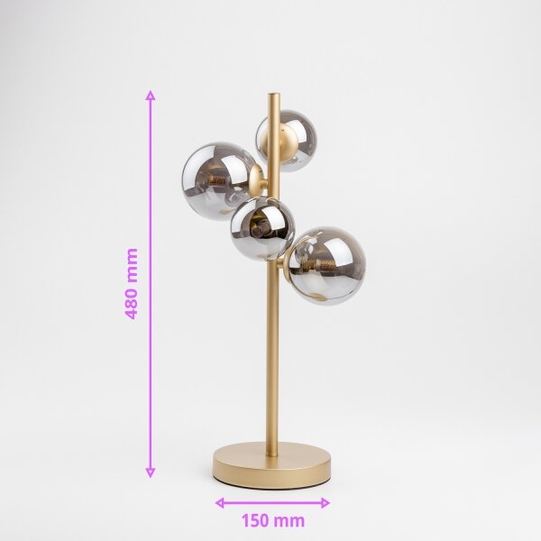 Brilagi - LED Stolní lampa MILLA 4xG9/3W/230V zlatá/kouřová