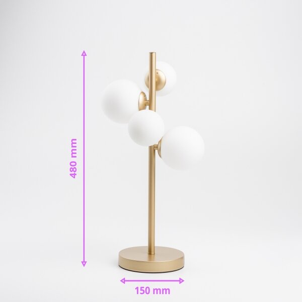 Brilagi - LED Stolní lampa MILLA 4xG9/3W/230V zlatá/bílá