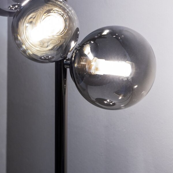 Brilagi - LED Stolní lampa MILLA 4xG9/3W/230V černý chrom/kouřová