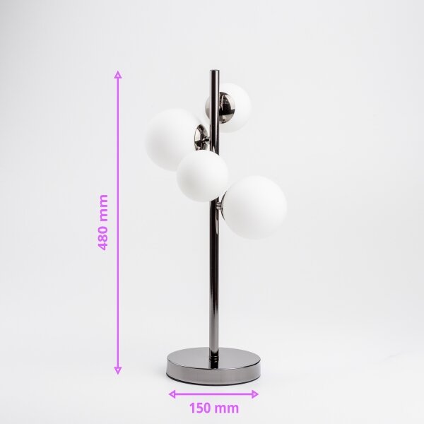 Brilagi - LED Stolní lampa MILLA 4xG9/3W/230V černý chrom/bílá