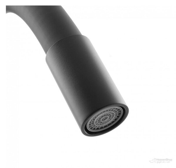Gamma Flex 2000, stojánková dřezová baterie s flexibilním ramenem, černá matná, GMA-BFX-2000BK