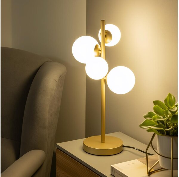 Brilagi - LED Stolní lampa MILLA 4xG9/3W/230V zlatá/bílá