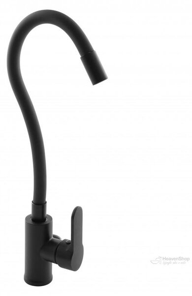 Gamma Flex 2000, stojánková dřezová baterie s flexibilním ramenem, černá matná, GMA-BFX-2000BK