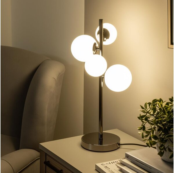 Brilagi - LED Stolní lampa MILLA 4xG9/3W/230V černý chrom/bílá