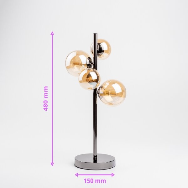 Brilagi - LED Stolní lampa MILLA 4xG9/3W/230V černý chrom/zlatá