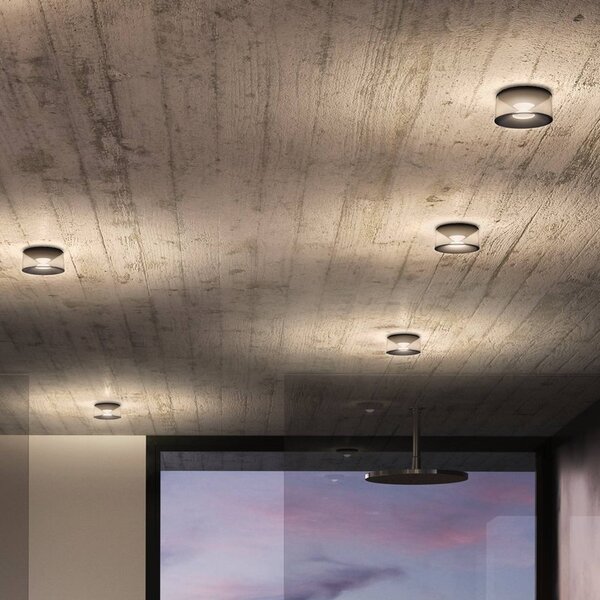 Ribag Stropní svítidlo Vior LED 3 000K 60° bílá, stmívatelný, Bílá / opál, Obývací pokoj / jídelna, Hliník, Moderní