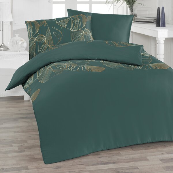 Florella Saténové povlečení Edel Satin Gisele Gold Rozměr: 70x90 + 140x200 cm