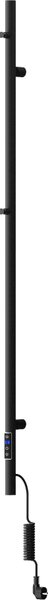 Mexen Pino, elektrické topné těleso s věšáky na ručníky 1405x32 mm, 75 W, černá, W301-1405-032-00-70