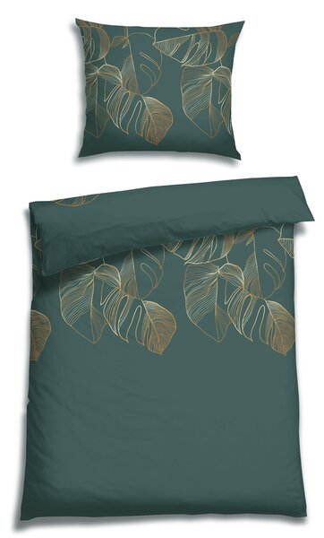 Florella Saténové povlečení Edel Satin Gisele Gold Rozměr: 70x90 + 140x200 cm
