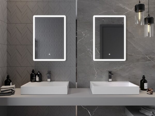 Mexen Navia koupelnové zrcadlo osvětlené 50 x 70 cm, LED 6000K, proti mlze - 9803-050-070-611-00