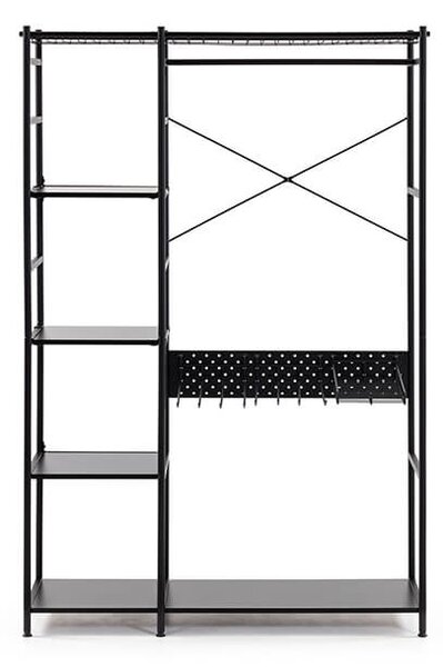 KOVOVÝ ŠATNÍ SYSTÉM STORN 120X182 ČERNÝ