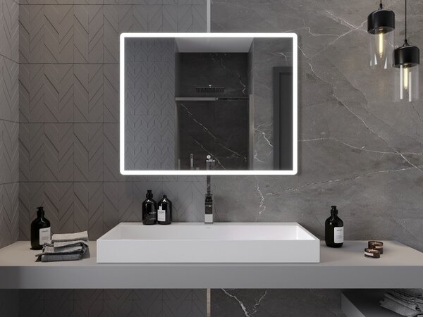 Mexen Navia osvětlené koupelnové zrcadlo 100 x 80 cm, LED 6000K, proti mlze - 9803-100-080-611-00