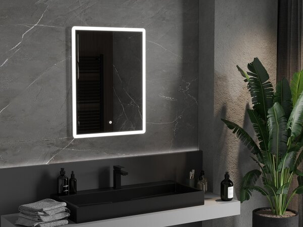 Mexen Navia osvětlené koupelnové zrcadlo 60 x 80 cm, LED 6000K, anti-fog - 9803-060-080-611-00