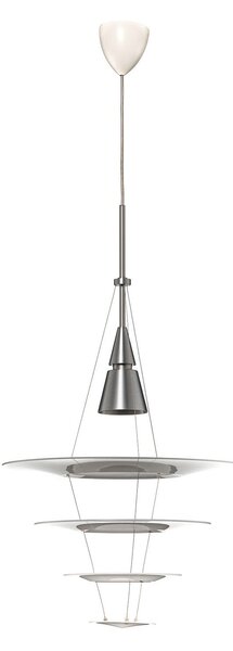 Závěsná svítidlo Louis Poulsen, Enigma, stmívatelné, Bílá, Obývací pokoj, Kov, Design