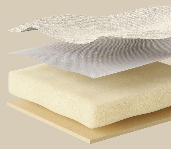 Taburet s úložným prostorem OTTOMAN 30x30 cm, krémový