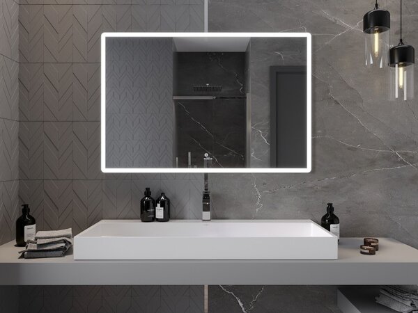 Mexen Navia zrcadlo do koupelny s podsvícením 120 x 80 cm, LED 6000K, antifog - 9803-120-080-611-00