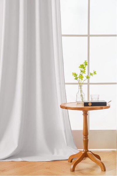 Bílý závěs OXFORD LIGHT 140x270 cm Zavěšení: Řasící páska