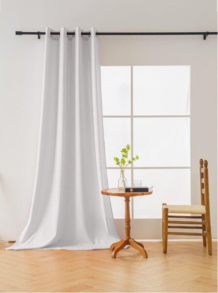 Závěs OXFORD LIGHT 140x250 cm, bílý Zavěšení: Řasící páska
