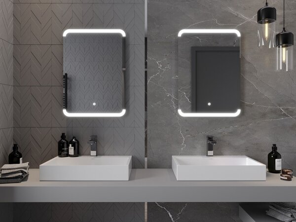 Mexen Nida podsvícené koupelnové zrcadlo 50 x 70 cm, LED 6000K, antifog - 9806-050-070-611-00