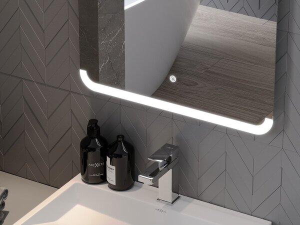 Mexen Nida osvětlené koupelnové zrcadlo 120 x 80 cm, LED 6000K, anti-fog - 9806-120-080-611-00