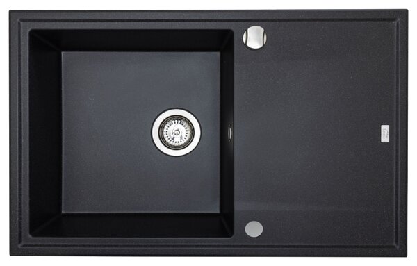 Laveo Megalo, kuchyňský granitový dřez 790x490x230 mm, černá, LAV-SBE_711T