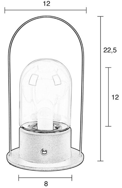 Černá kovová stolní LED lampa ZUIVER SMARTY