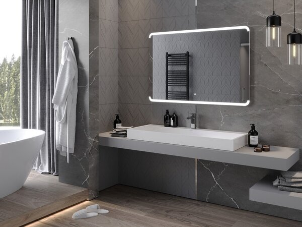 Mexen Nida osvětlené koupelnové zrcadlo 120 x 80 cm, LED 6000K, anti-fog - 9806-120-080-611-00
