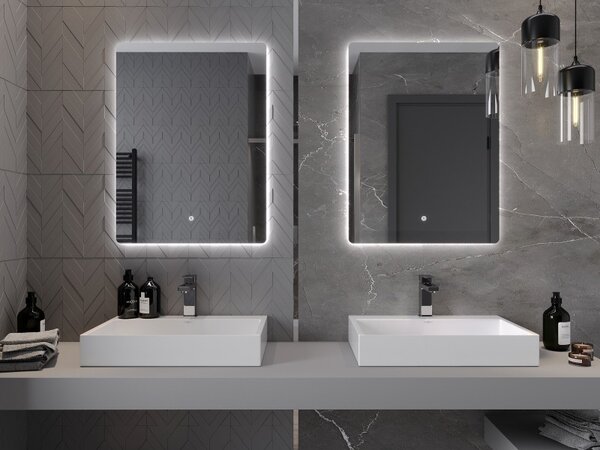 Mexen Sun koupelnové zrcadlo s podsvícením 60 x 80 cm, LED 6000K, protizápara - 9807-060-080-611-00