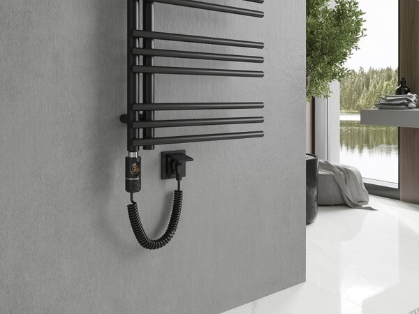 Mexen Neptun, elektrické topné těleso 900 x 500 mm, 600 W, černá, W101-0900-500-2600-70