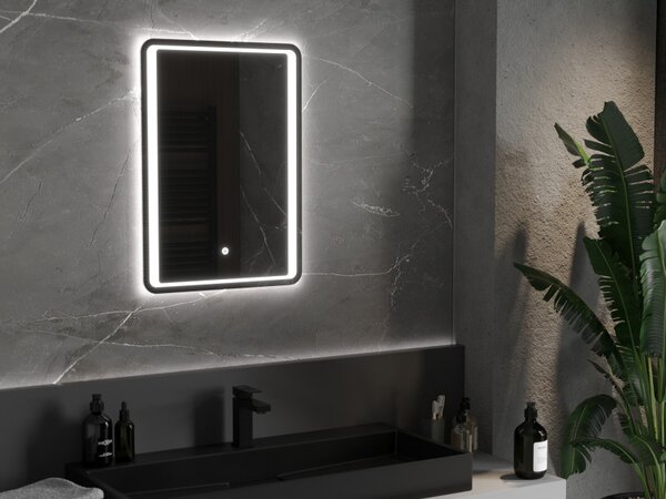 Mexen Zusa osvětlené koupelnové zrcadlo 50 x 70 cm, LED 6000K, proti mlze - 9808-050-070-611-00