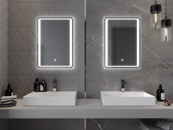 Mexen Zusa osvětlené koupelnové zrcadlo 50 x 70 cm, LED 6000K, proti mlze - 9808-050-070-611-00