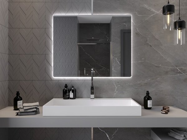 Mexen Sun podsvícené koupelnové zrcadlo 100 x 80 cm, LED 6000K, proti mlžení - 9807-100-080-611-00