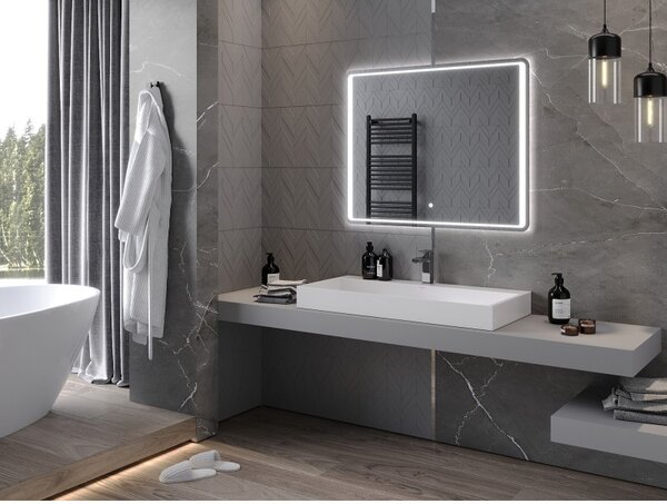 Mexen Zusa koupelnové zrcadlo s podsvícením 100 x 80 cm, LED 6000K, protimlžící - 9808-100-080-611-00