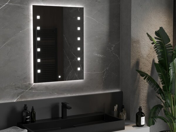 Mexen Ner podsvícené koupelnové zrcadlo 60 x 80 cm, LED 6000K, proti zamlžování - 9809-060-080-611-00