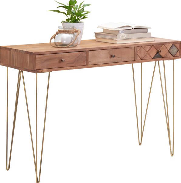 KONZOLOVÝ STOLEK, akácie, barvy akácie, 115/42/78 cm Ambia Home - Konzolové stolky