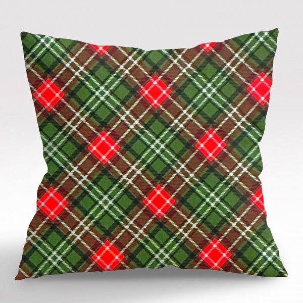 Ervi povlak na polštář dekorační Royal Lux - Tartan vánoční